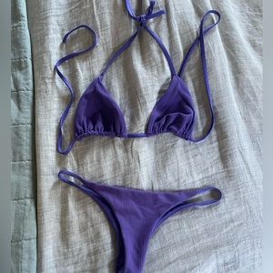 Frankies violet ribbed bikini